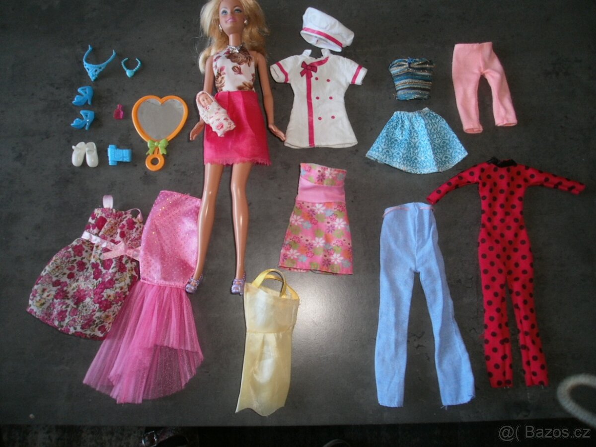 Barbie +doplňky+oblečky