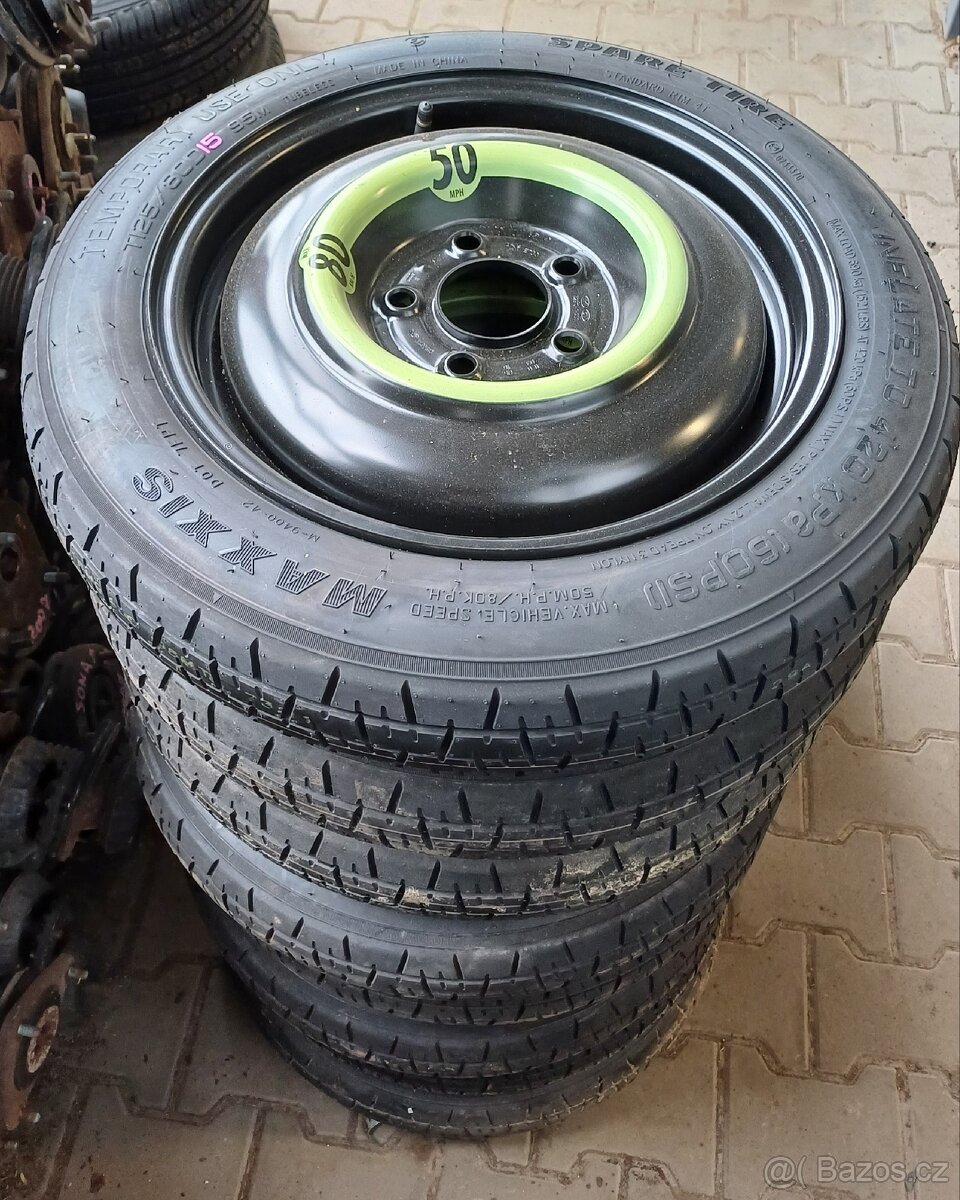NEJETÉ dojezdové kolo 15" (5x114,3) Hyundai/Kia vč.heveru