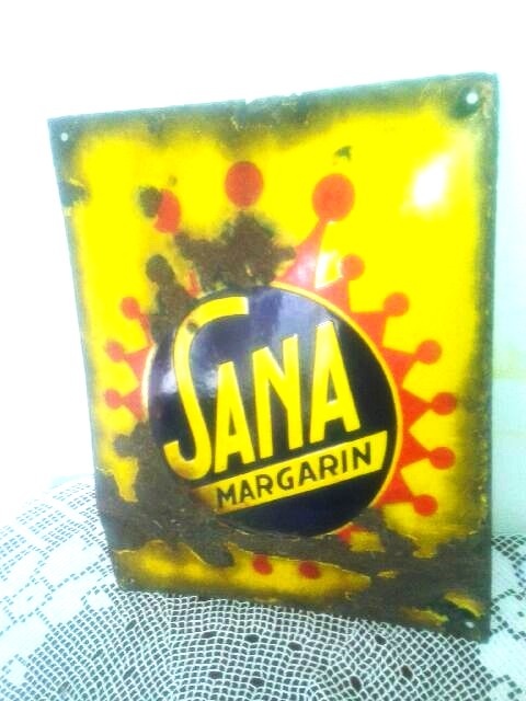 Prodám starožitnou reklamní ceduli Sana margarín