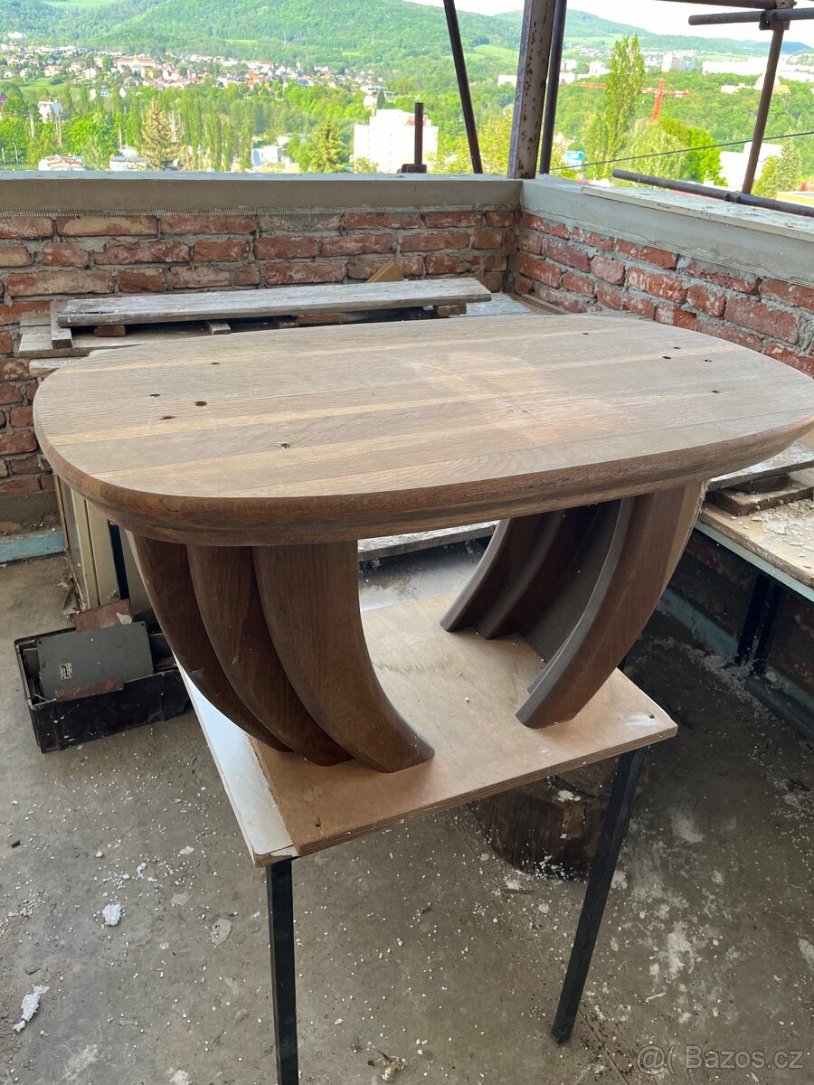 Konferenční rustikální stůl částečně masiv90x50 vysoký 46 cm