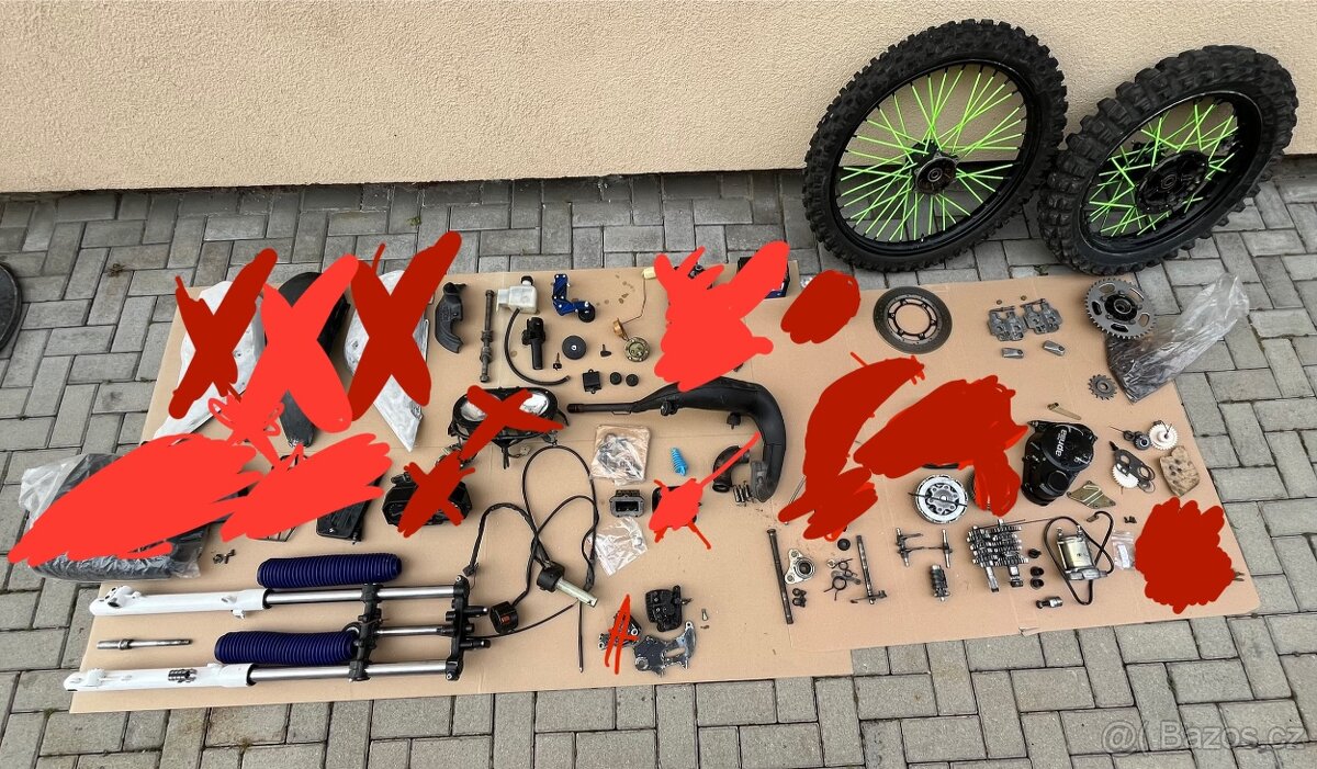 Aprilia Tuareg Wind 1987 motor Rotax 127 na díly