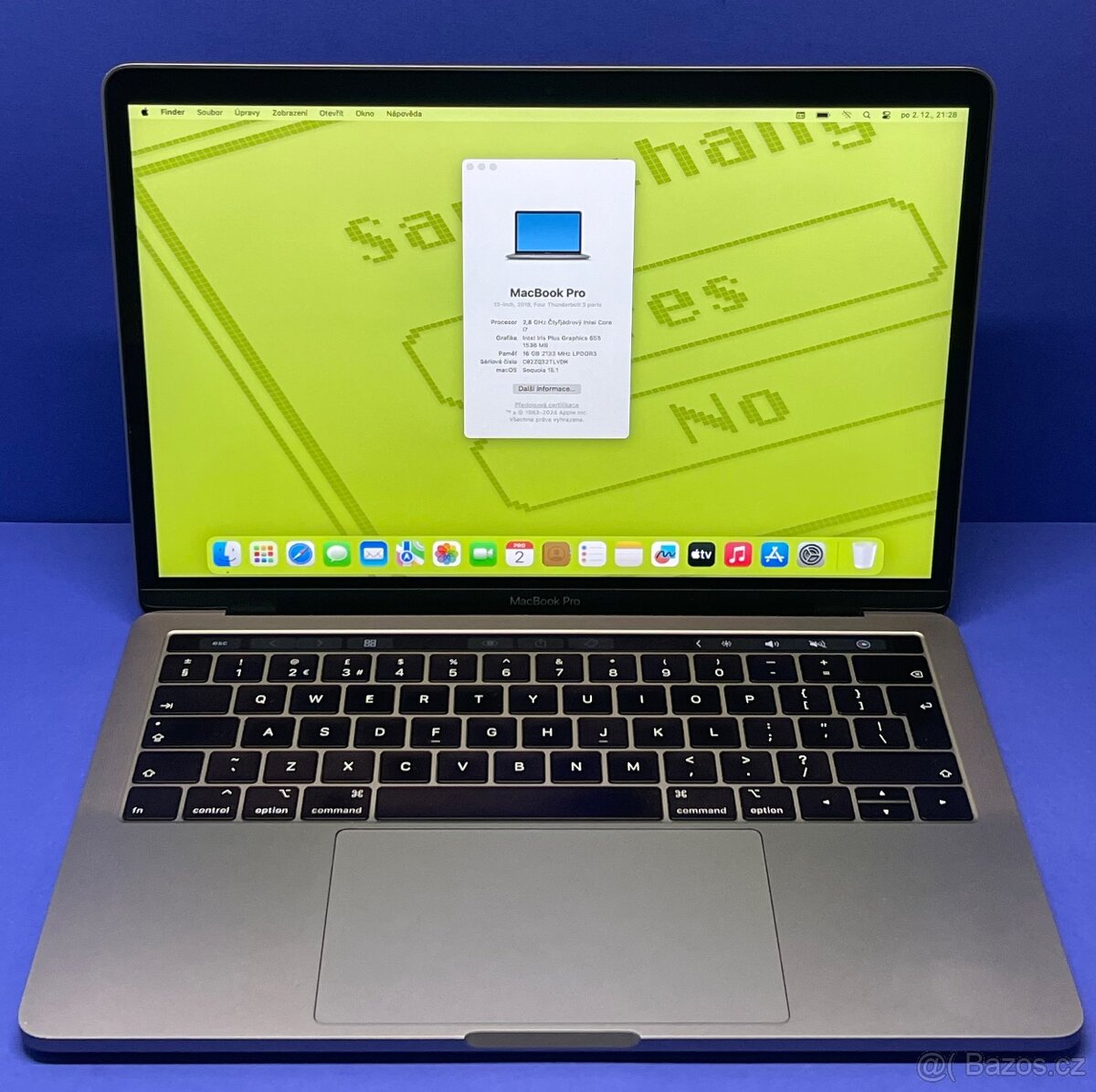 MacBook Pro 2019/16GB RAM/i7/512GB SSD/Záruka