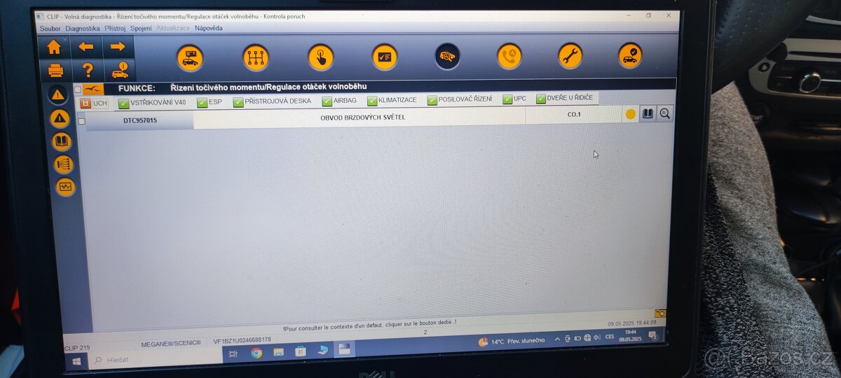 Diagnostika Renault clip s Renault Dialogys
