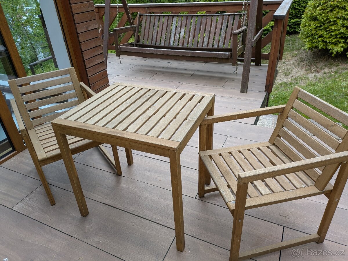 Sestava zahradního nábytku z akácie - IKEA NÄMMARÖ