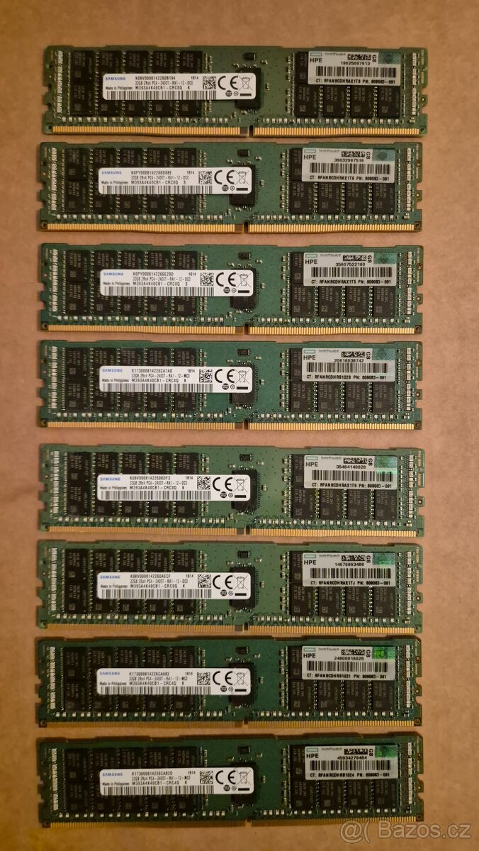 Paměti RAM 32GB RDIMM DDR4-2400 do SERVERU