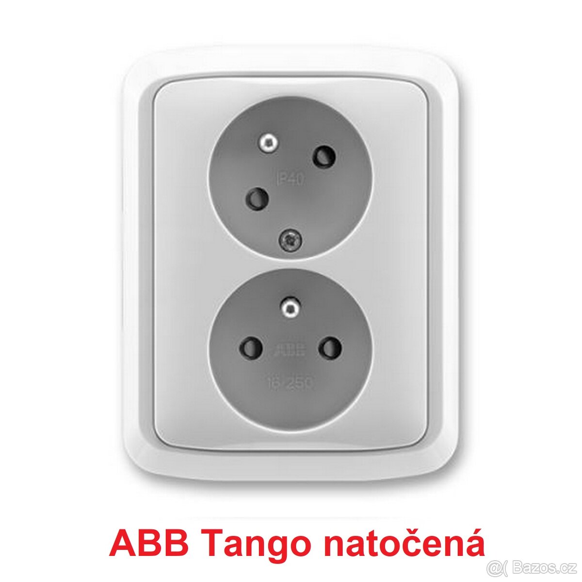 NOVÉ ABB Tango dvojzásuvka natočená