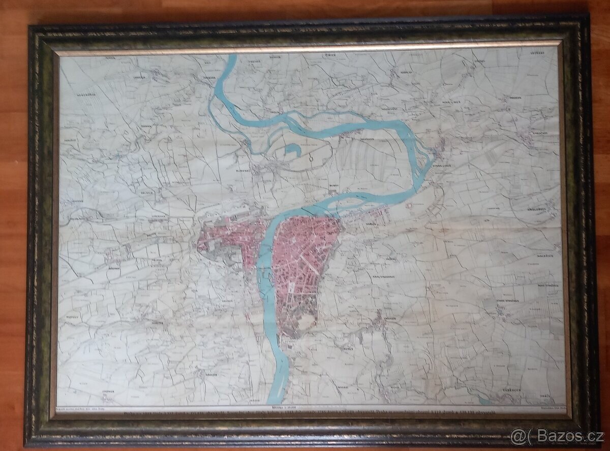 Mapa staré Prahy