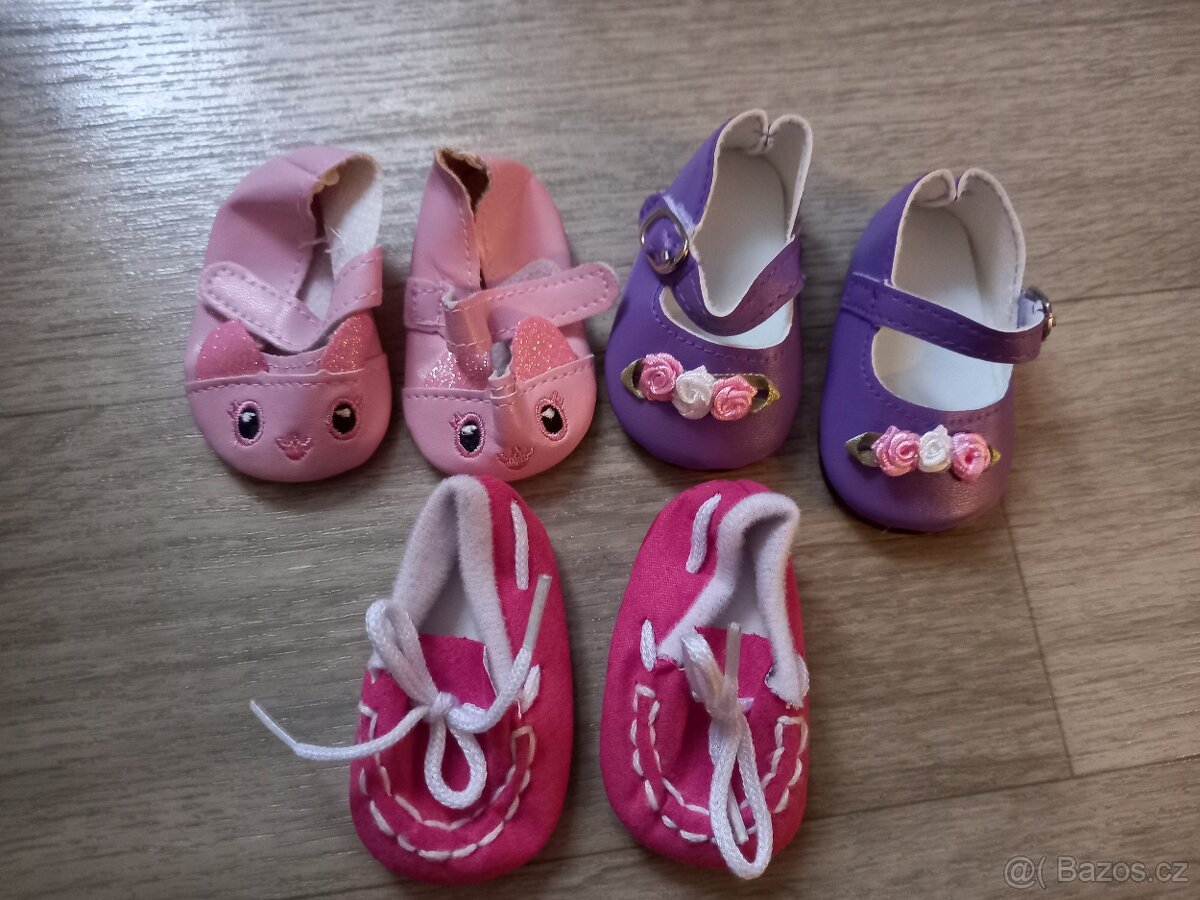 Botičky pro panenky cca 30-38 cm velké, 3 páry