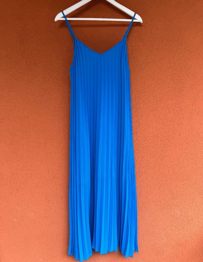 modré šaty, velikost s