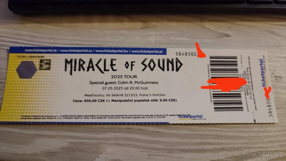 vstupenka na Miracle of Sound 7.5.2025