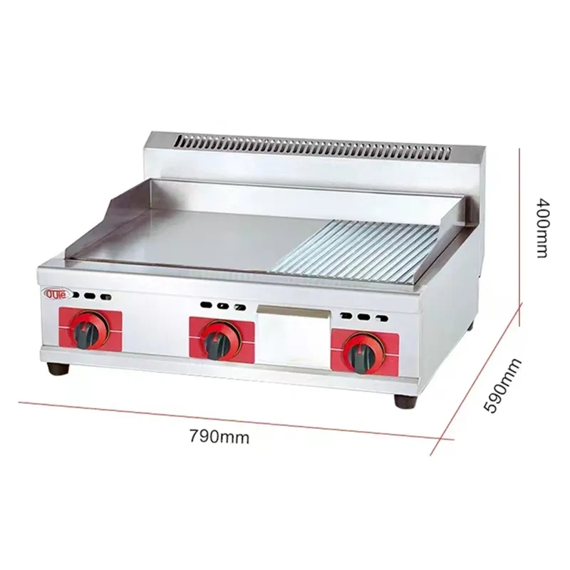 Grilovací deska PB - Griddle PB - Plyn 2/3 plochá 1/3 mřížka