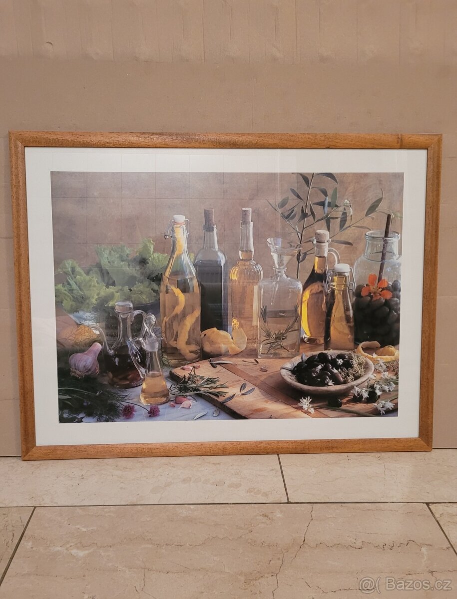 Prodám plakát, dřevěný rám+sklo