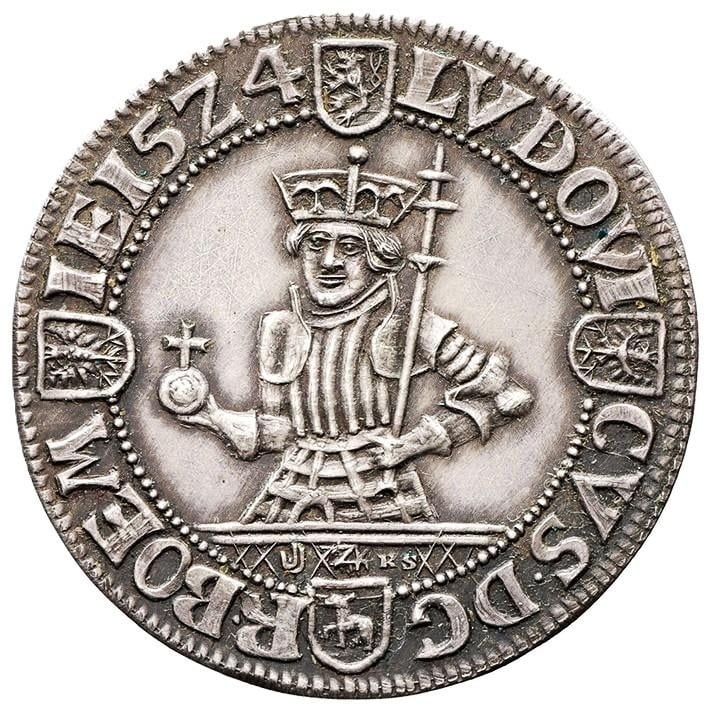 Ludvík Jagellonský, návrh tolaru, ČNS Brno 2020, Ag 999/1000