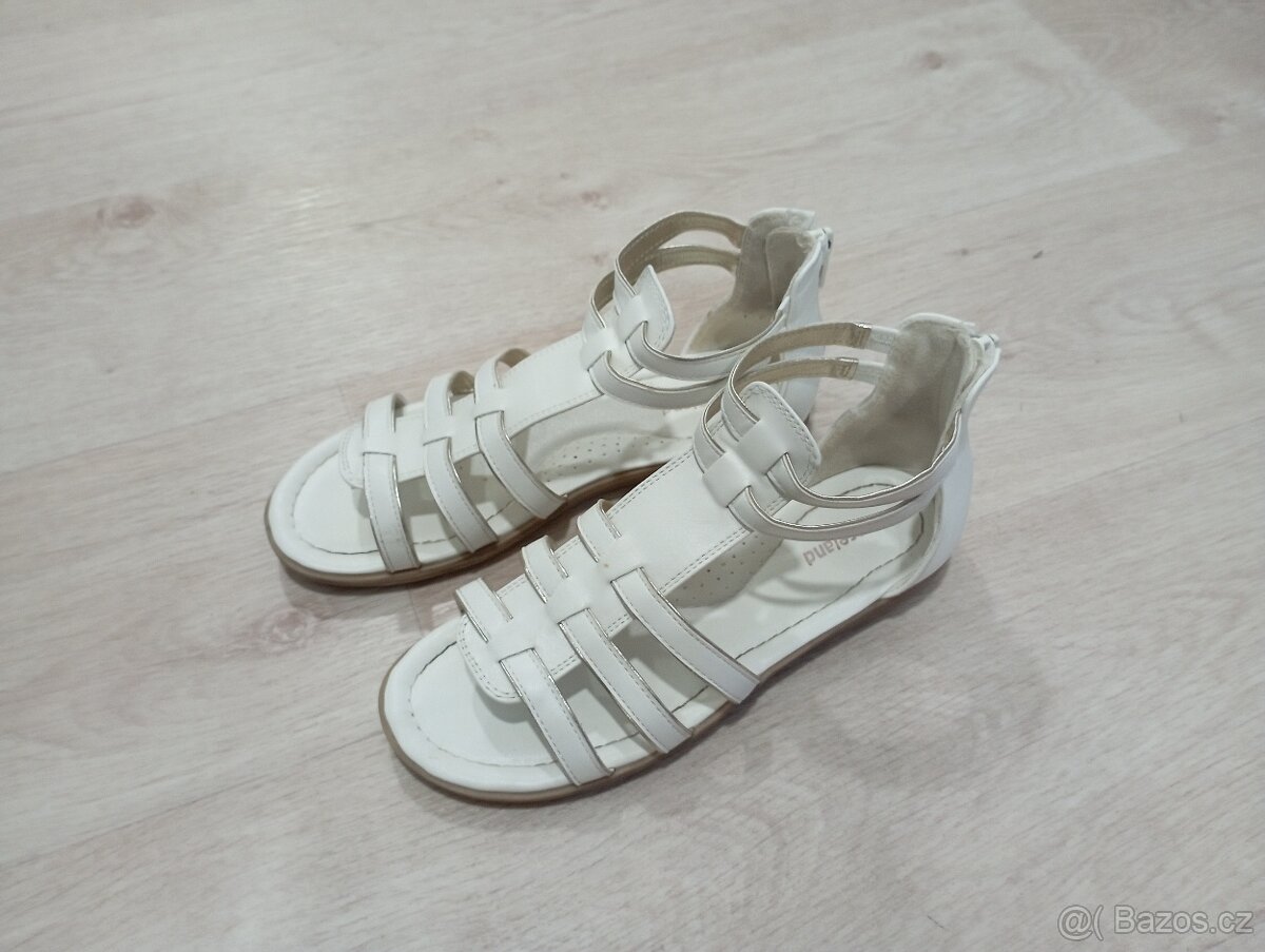 Dívčí/dětské sandály, bílé, vel. 34
