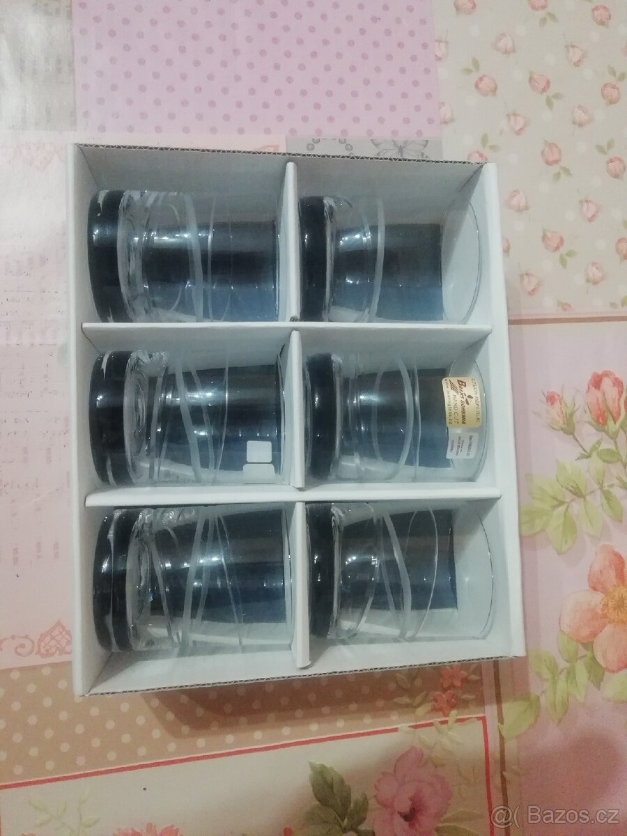 Křišťálové sklenice broušené