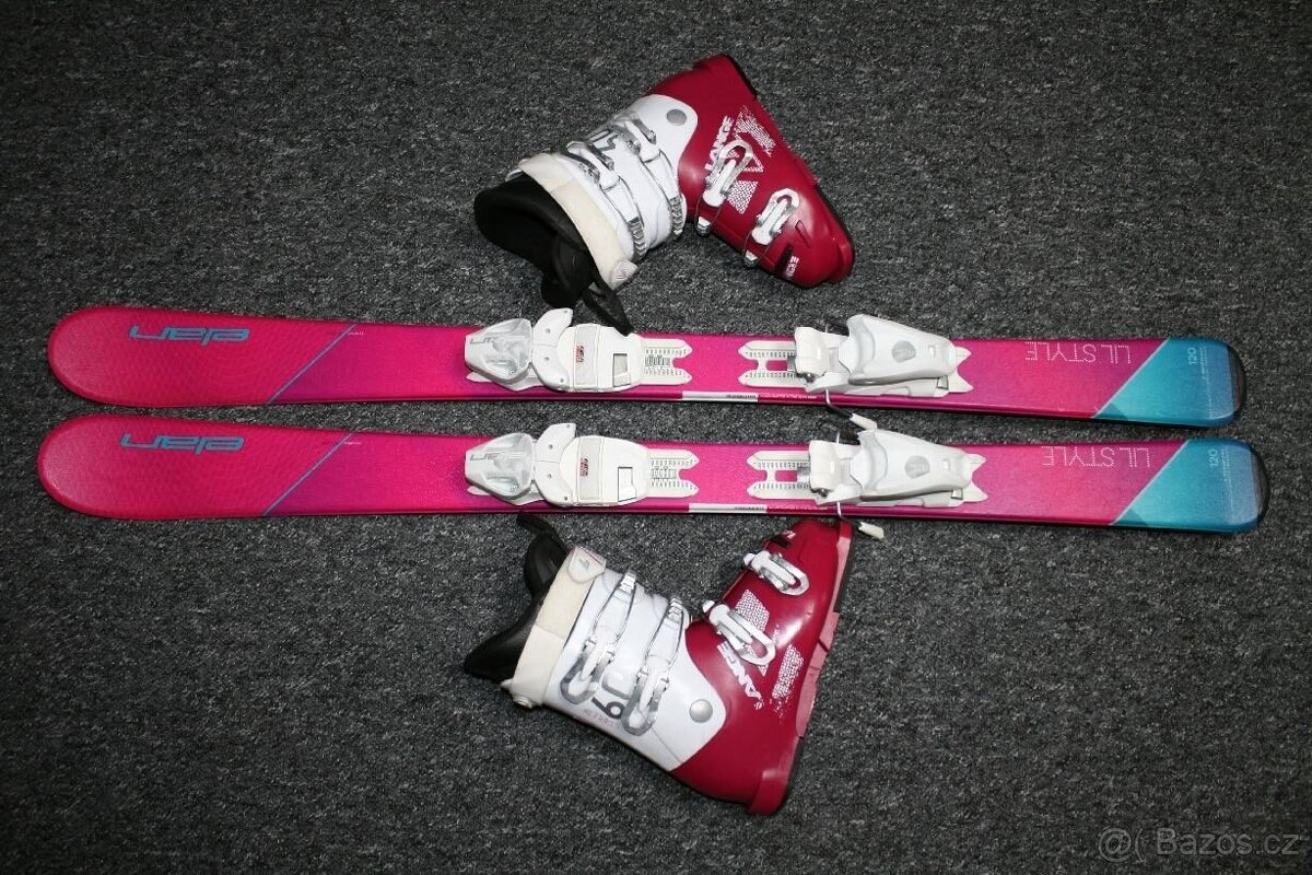 divčí lyže Elan Lil 120 cm , lyžiarky Nordica