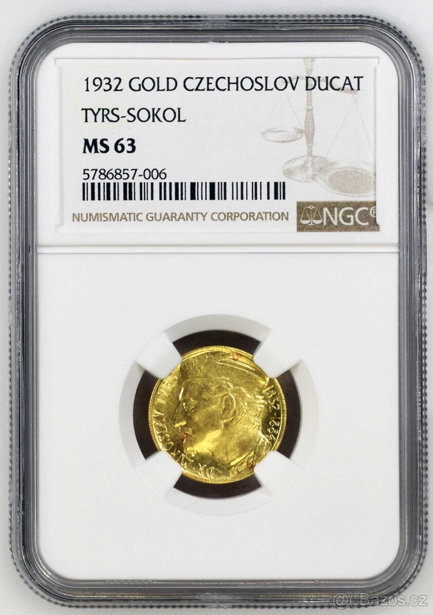 Dukát Tyrš 1932, NGC MS 63