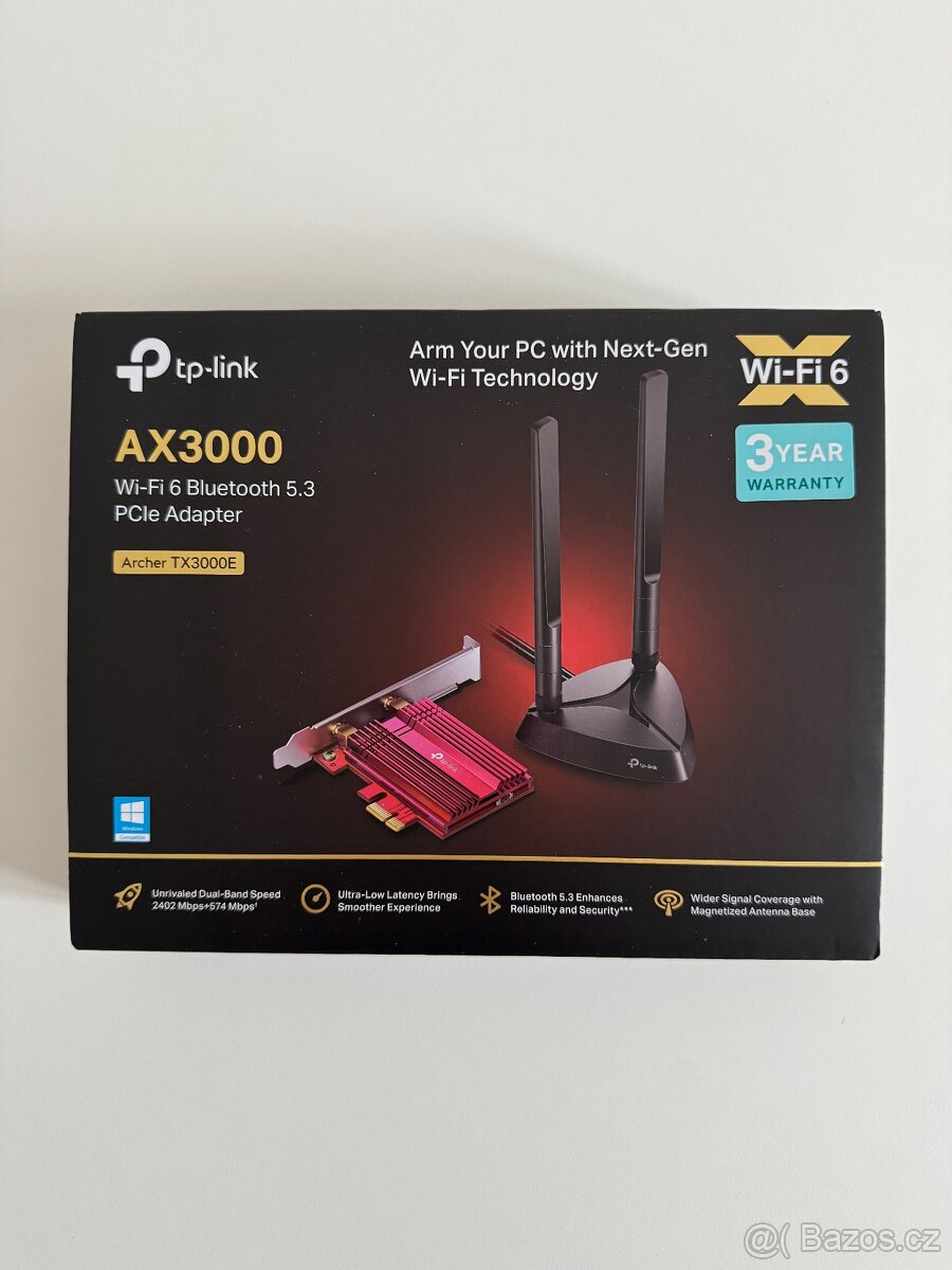 Síťová karta TP-Link Archer TX3000E Wi-Fi 6 Bluetooth 5.0