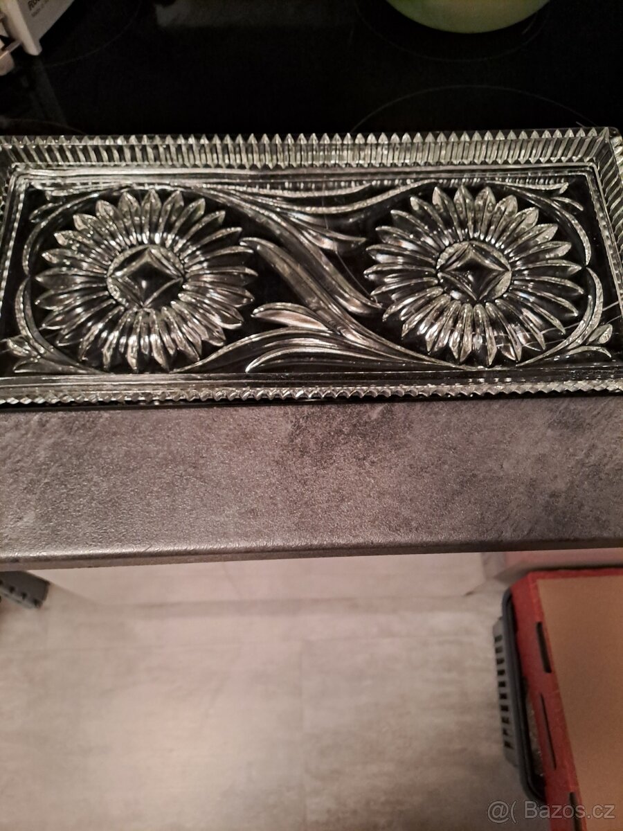 Retro skleněný tac