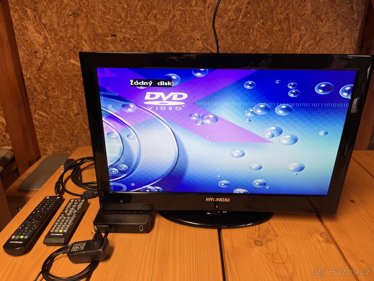 TV úhl. 55 cm. s dvd na12V i 230V