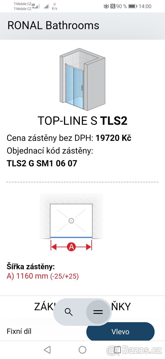 Sprchová zástěna atyp sprchové dveře