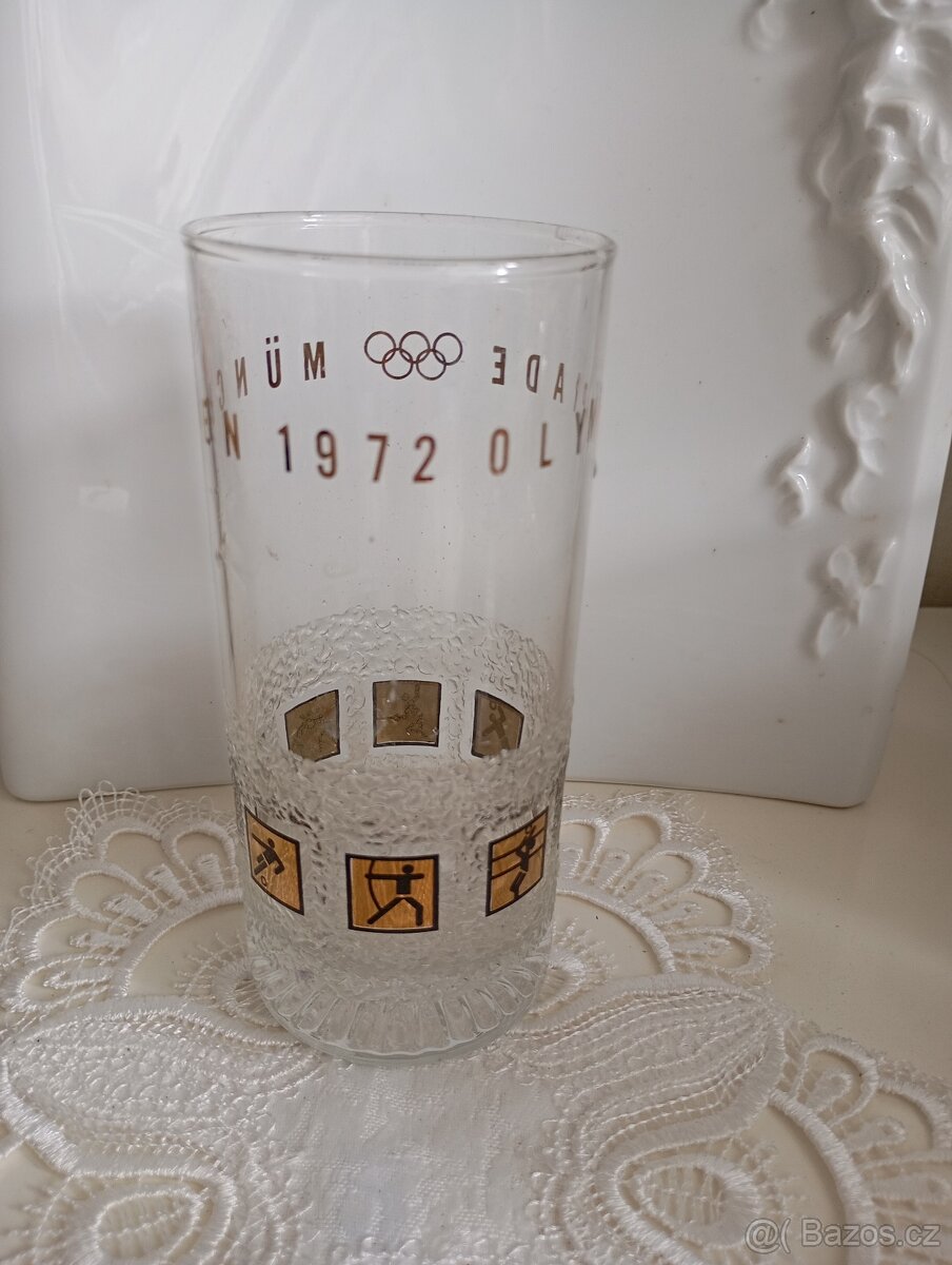 Olympiáda 1972 retro sklenička
