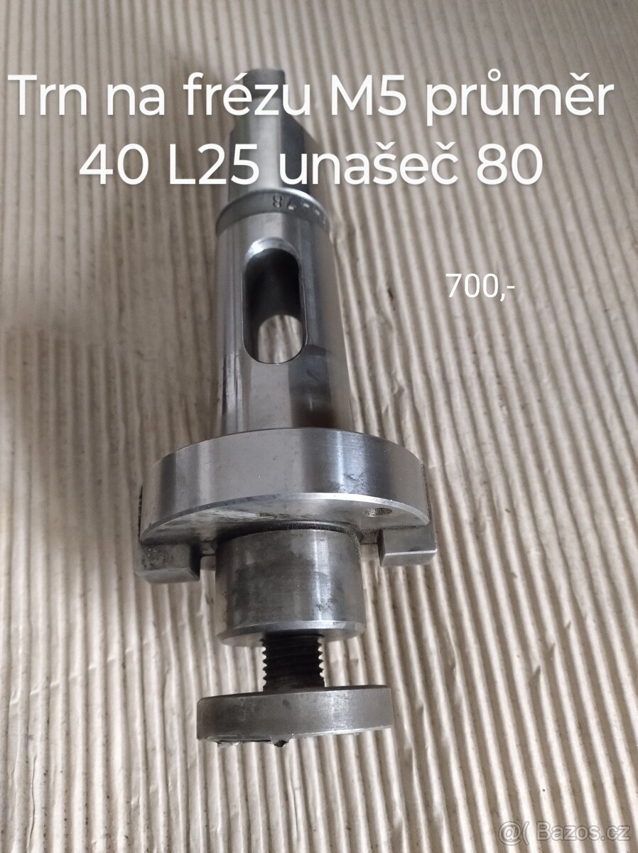 Trn na frézů M5 průměr 40 L25 unašeč 80