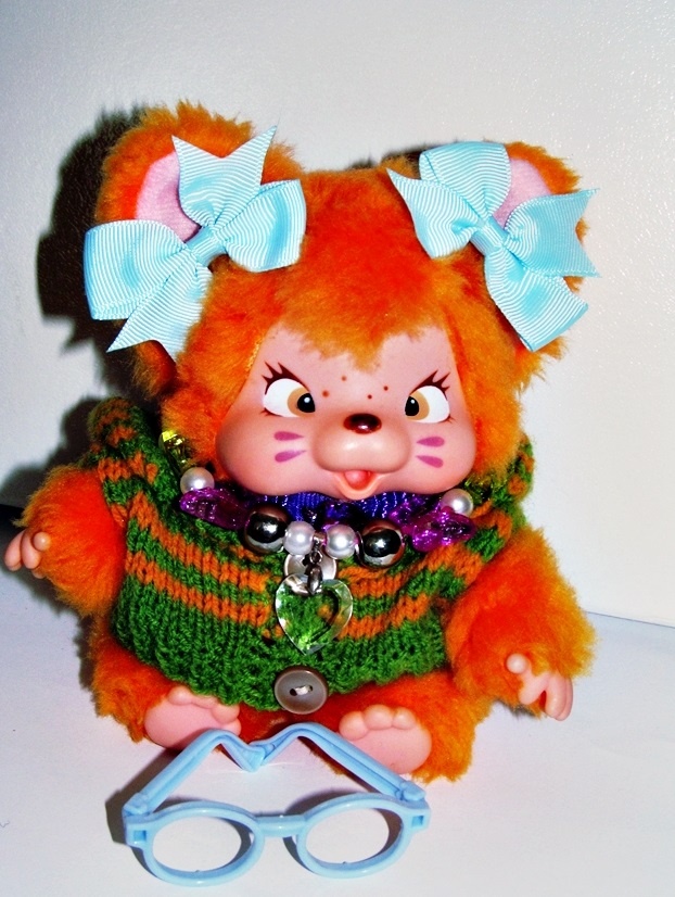 RETRO Mončičák monchichi, monchhichi vzácné Nyamy kotě