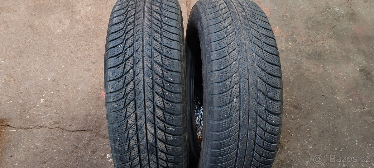 2 zimní pneumatiky BRIDGESTONE 215/65R17 99H 6,00mm DOT 2020