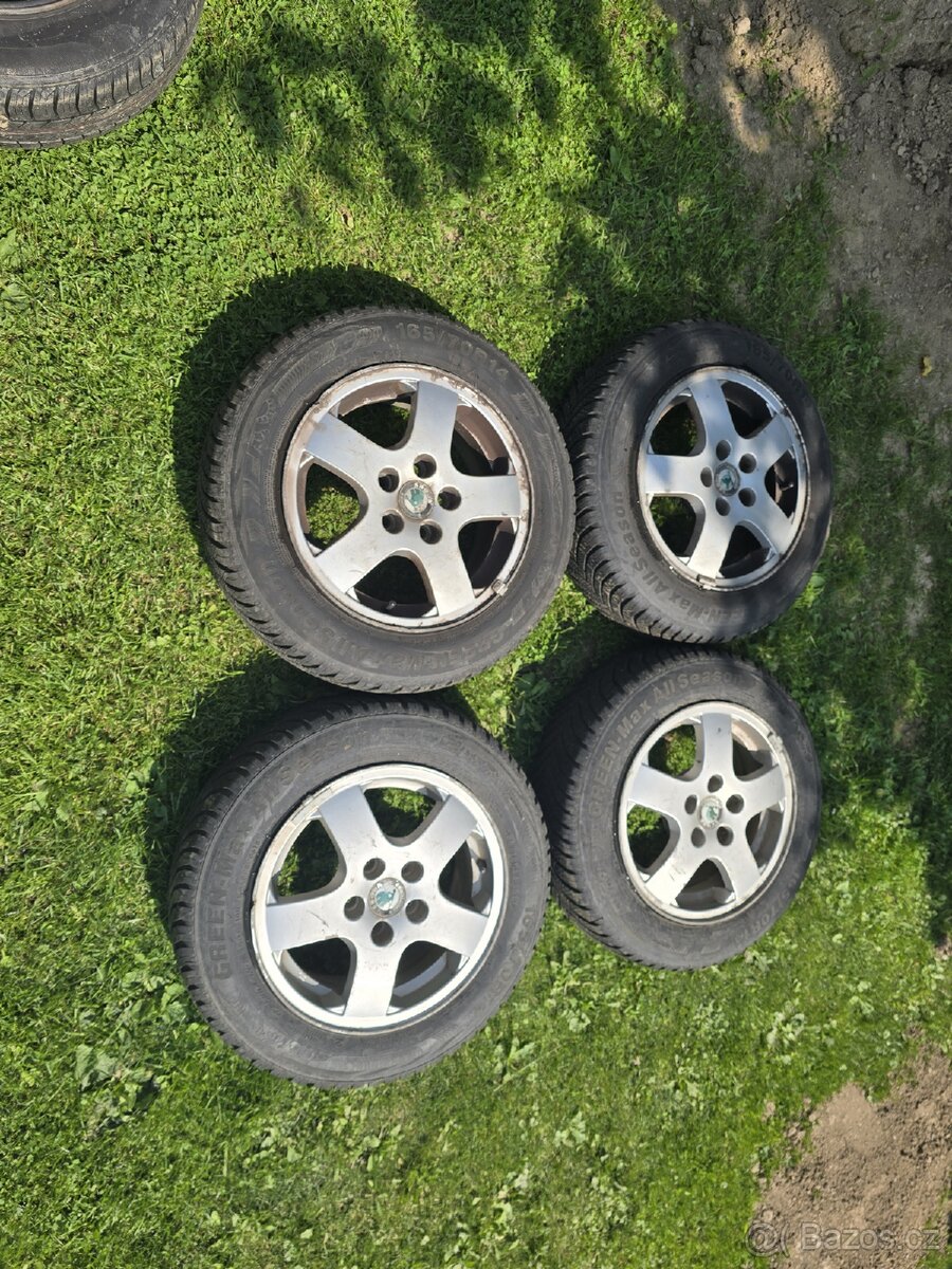 Sada alu kol 5x100 Škoda fabia 1