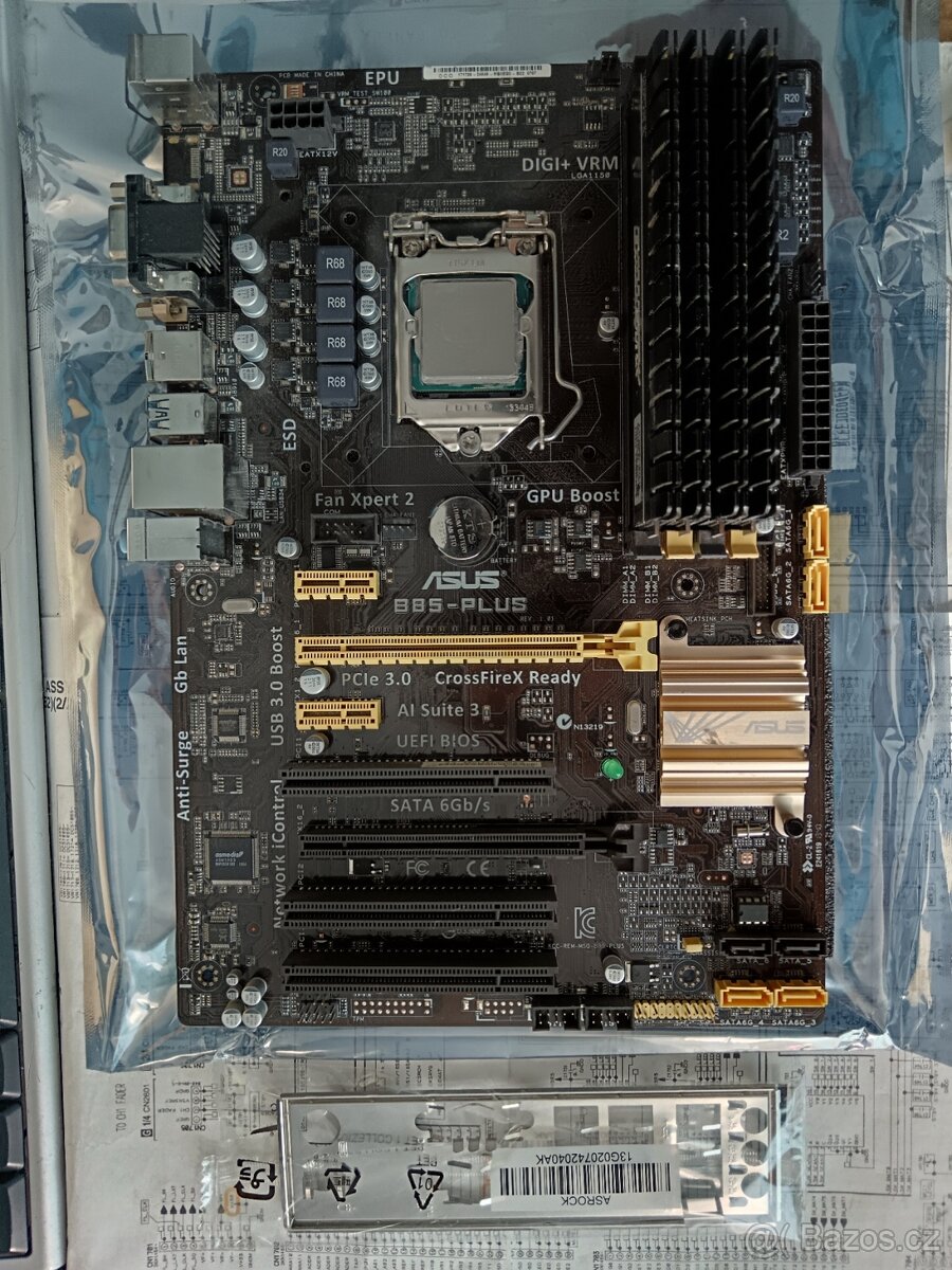 Starší herní základ Asus B85+, I5 4690K, 16GB RAM