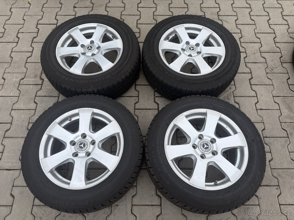 4x al kola 5x112 16 + pneu zimní 205/65 R16C