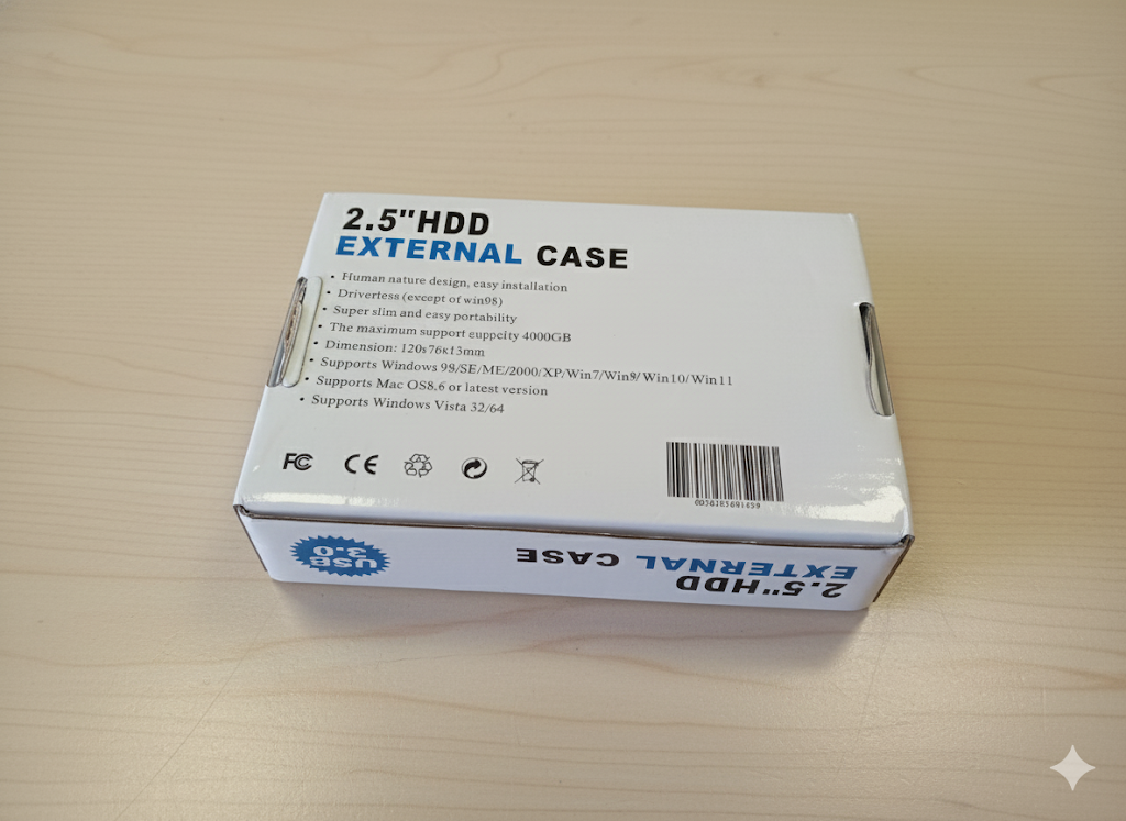 Externí disk 500 GB (2.5") s USB 3.0 – NOVÝ, ORIGINÁL BALEN