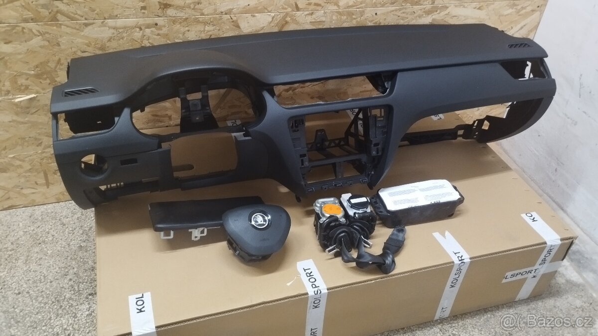 Airbagová sada Škoda Octavia 3 halogen s novou deskou