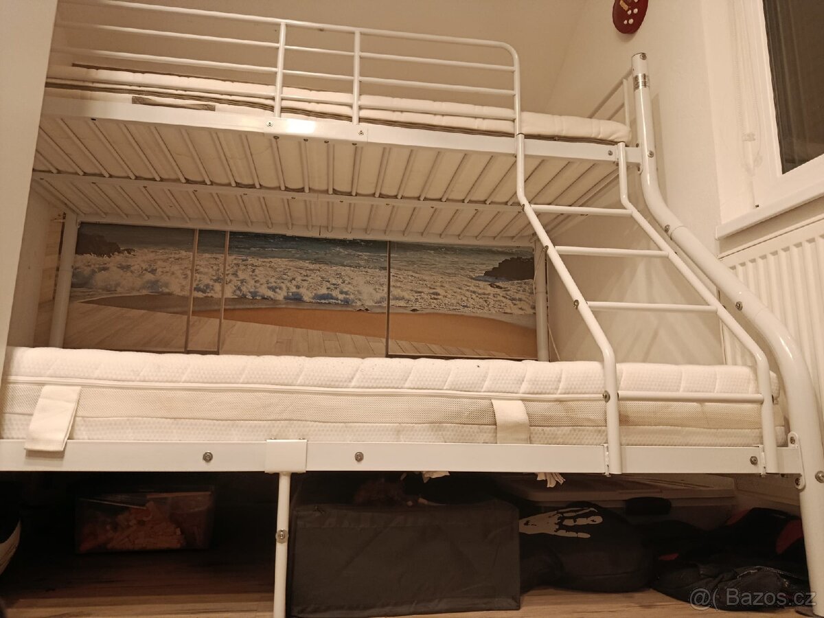 Patrová postel bílá 140/200 a 90/200