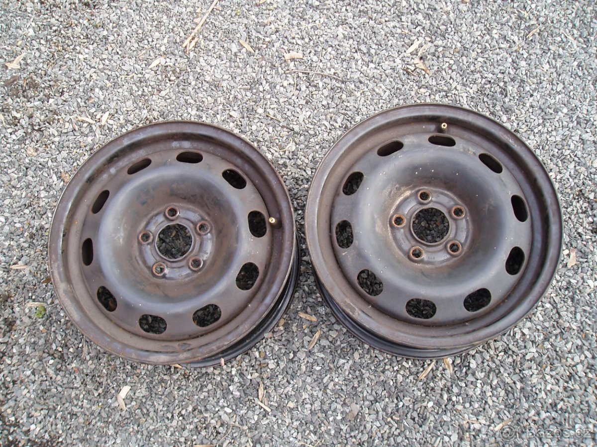2x 14" plechové disky na VW, ŠKODA nebo SEAT.