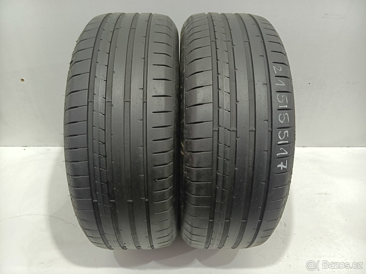 2ks letní pneu 215/55/17 Dunlop