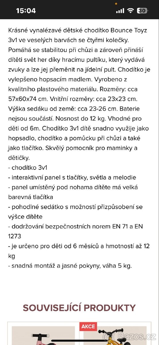 Dětské chodítko