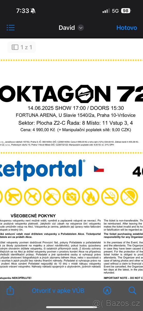 oktagon 72 plocha rad 8