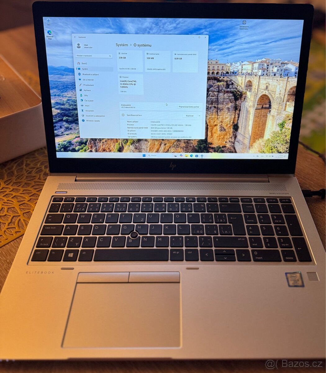HP Elitebook 850 G6, 15,3” FHD, 8GB, 256GB SSD, Win 11 Pro