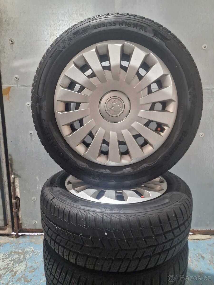 205/55/16 Zimní kola originál Škoda Octavia 5x112 DOT23