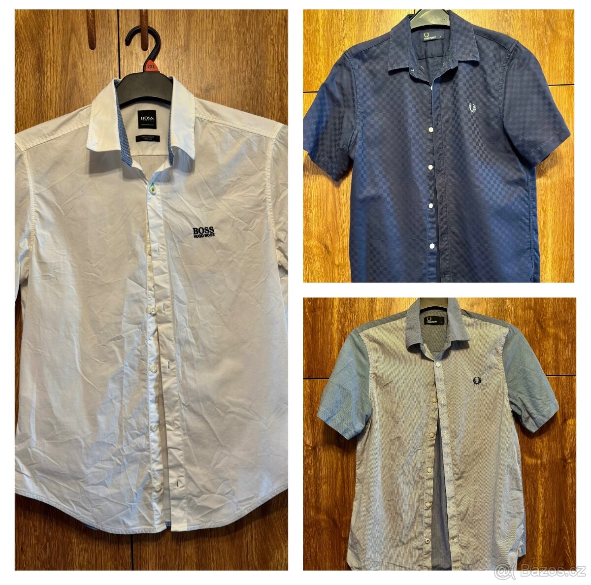 Pánská košile 2x Fred Perry a Hugo Boss, velikost S