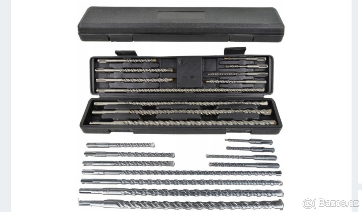 SADA 11 KUSŮ VRTÁKŮ DO BETONU SDS + V KUFRU