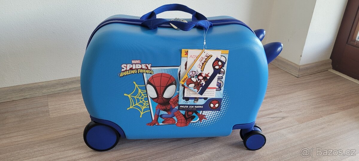 Dětský kufřík na kolečkách - odražedlo - Marvel Spidey Amazi