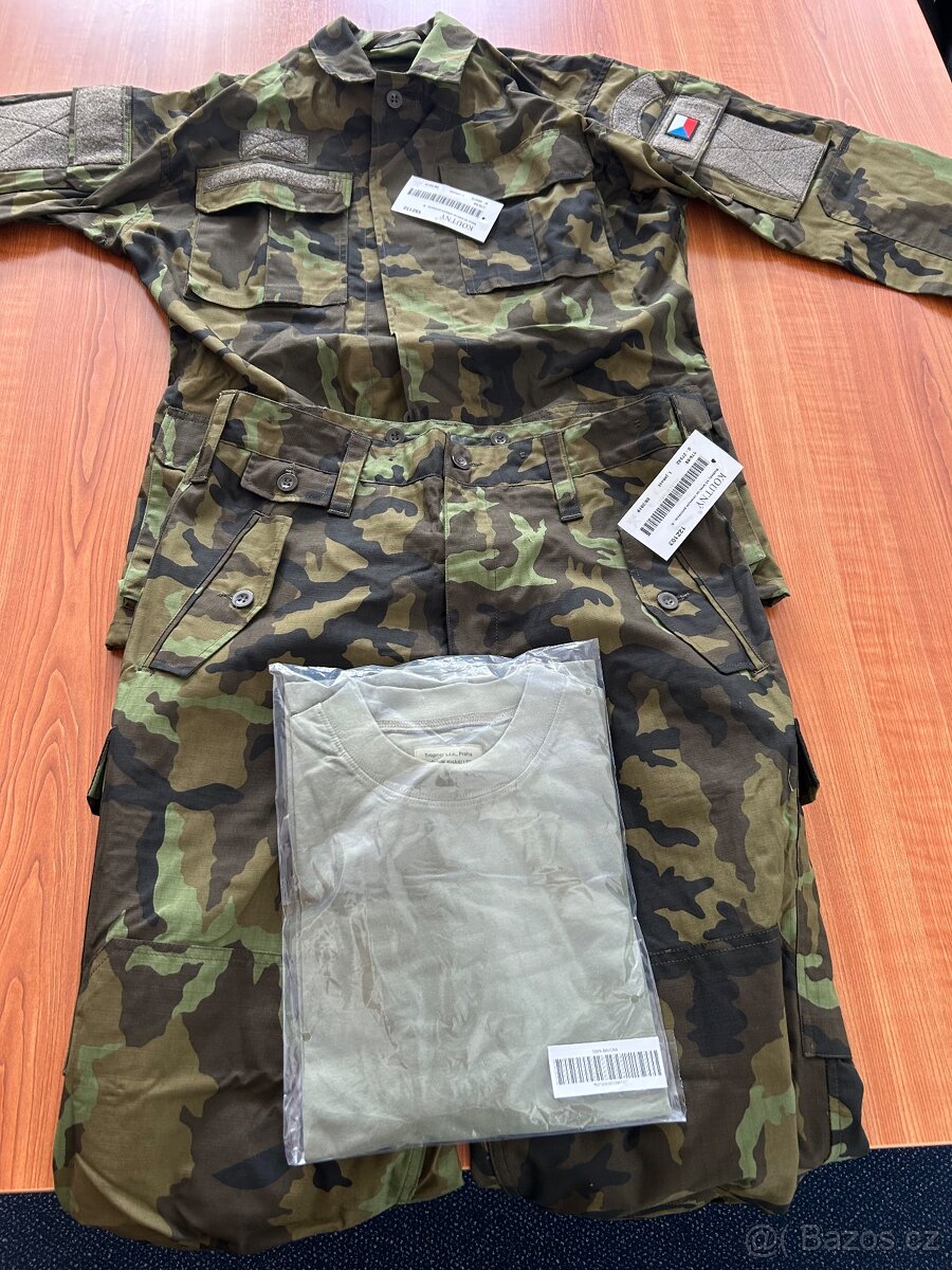 Maskáče AČR letní, nové, vel. 176, triko zdarma