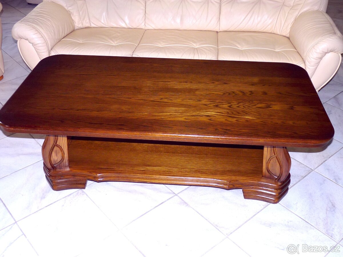 rustikální konferenční stolek obdélník
