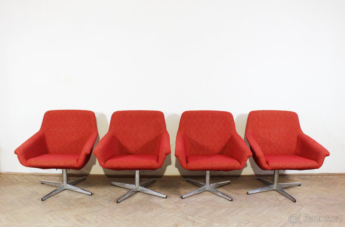 retro otočná křesla