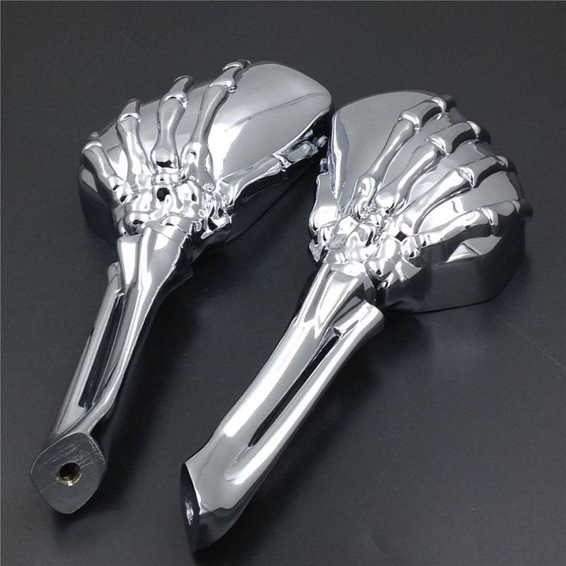Chrom zrcátka chopper,cruiser Skeleton,těžký masív.