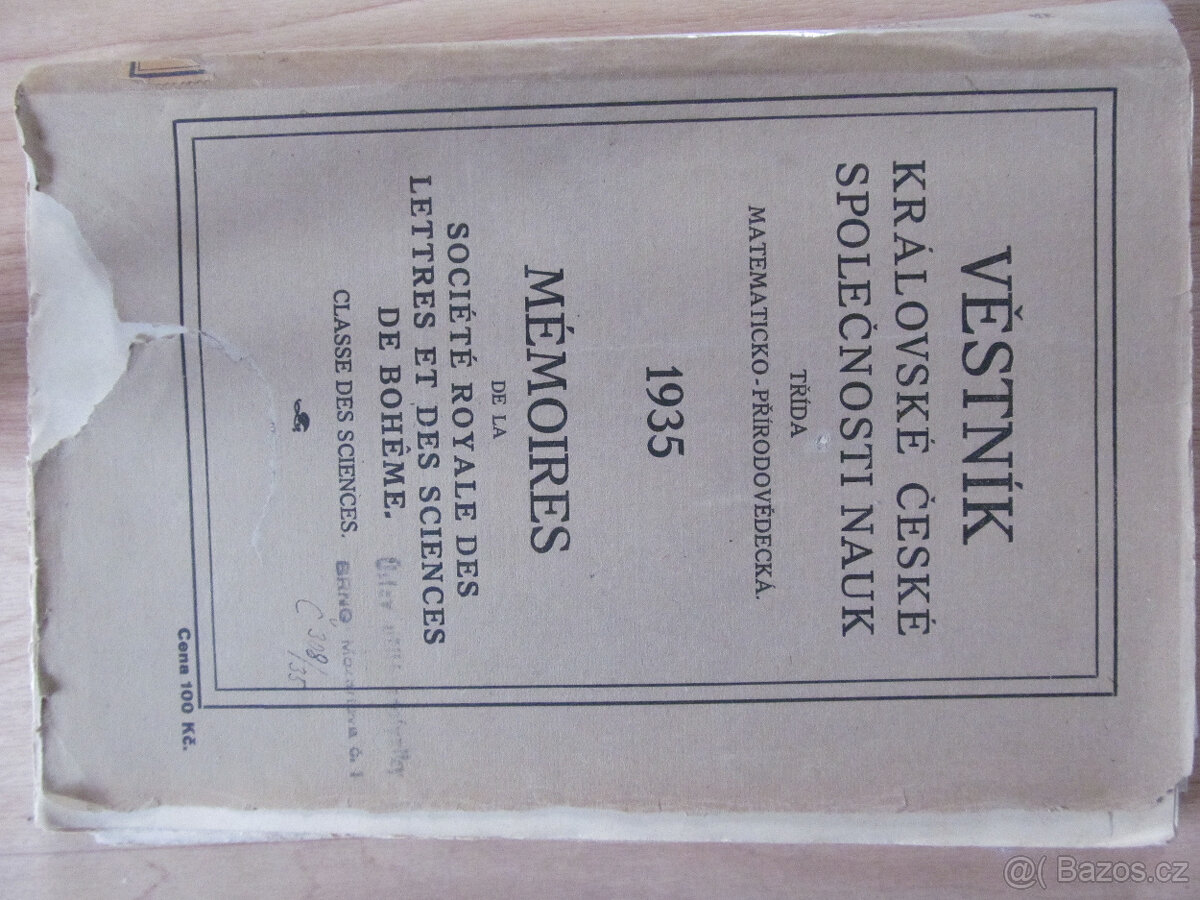 Věstník Královské české společnosti nauk 1935