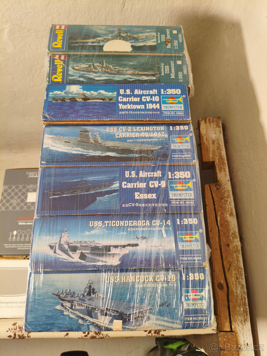7 modelů lodí 1:350 - Trumpeter a Revell